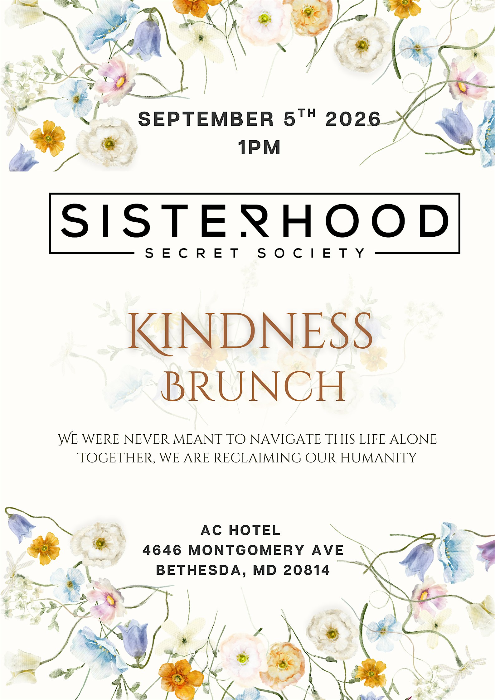 Sisterhood Secret Society Kindness Brunch