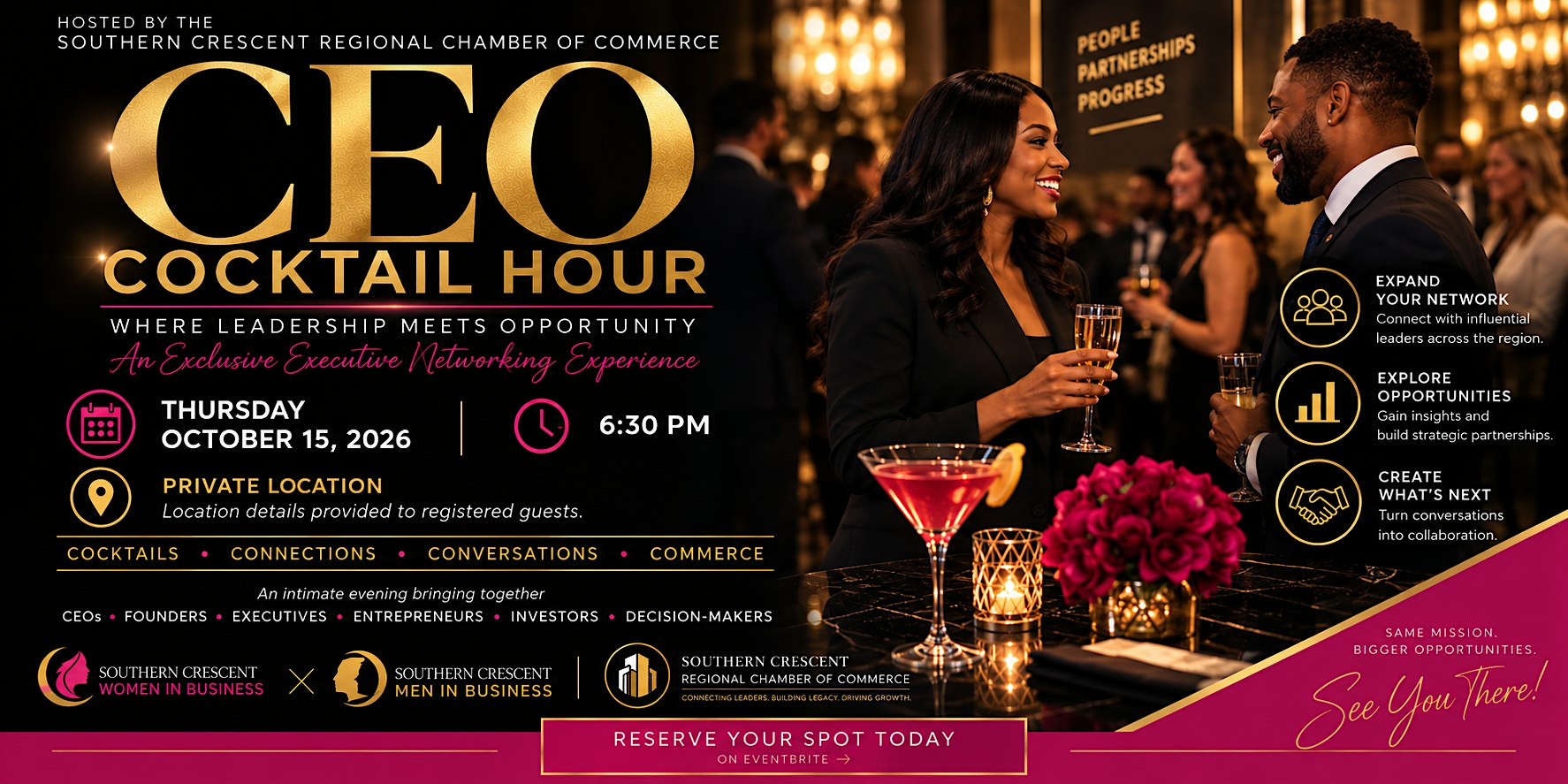 CEO Cocktail Hour presented by Southern Crescent Regional Chamber