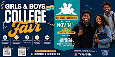 3rd Annual Girls and Boys with a Purpose College Fair