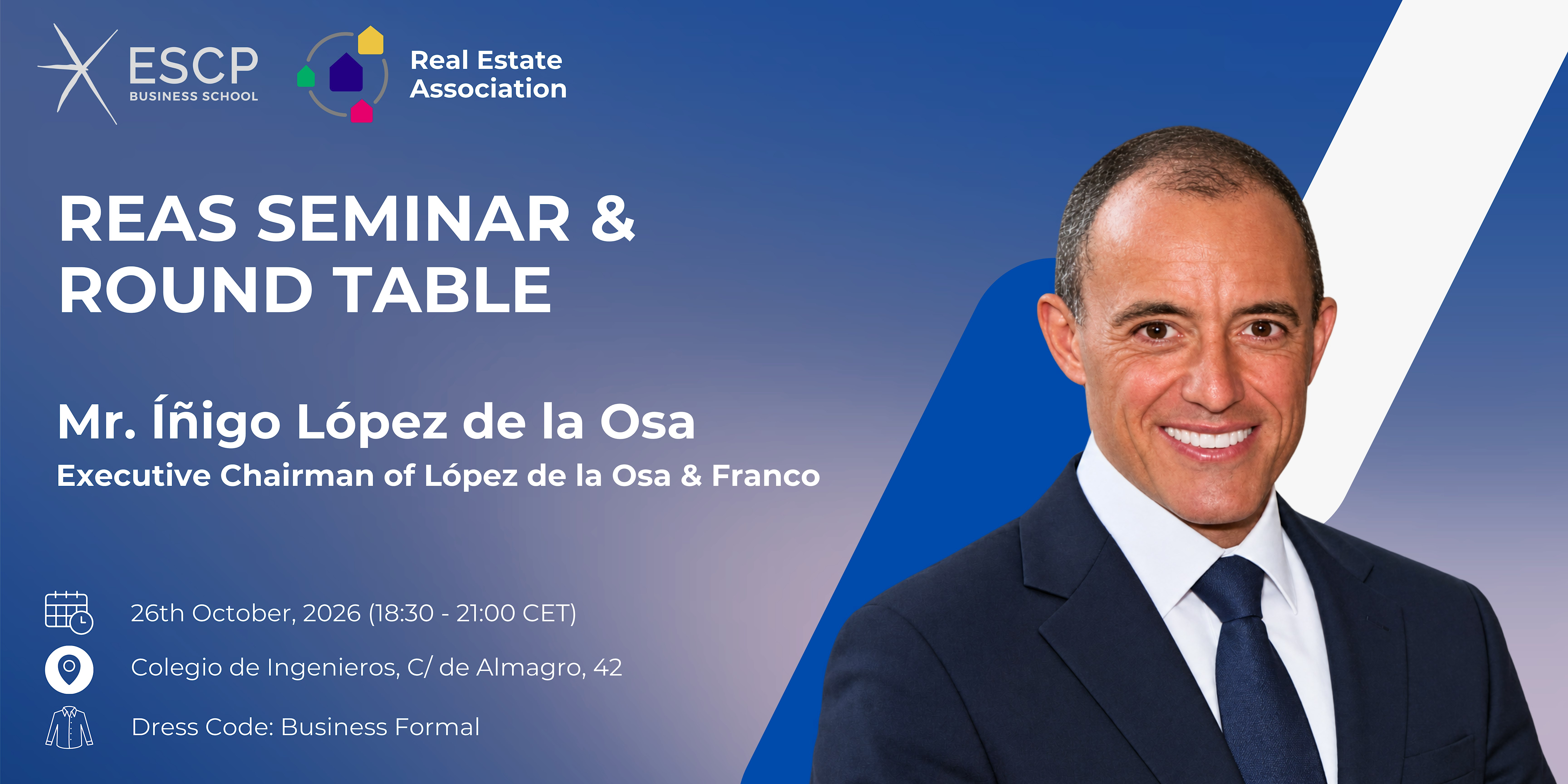 REAS SEMINAR & ROUND TABLE - October 26th | 18:30