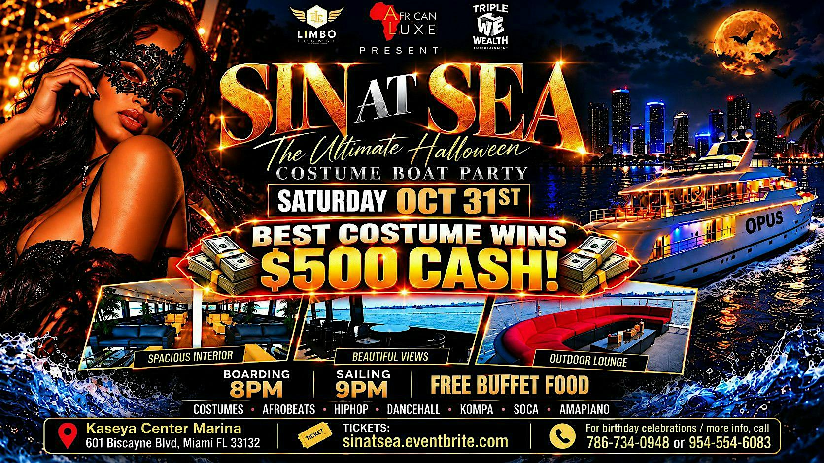 SIN AT SEA : The Ultimate Halloween Costume Boat Party
