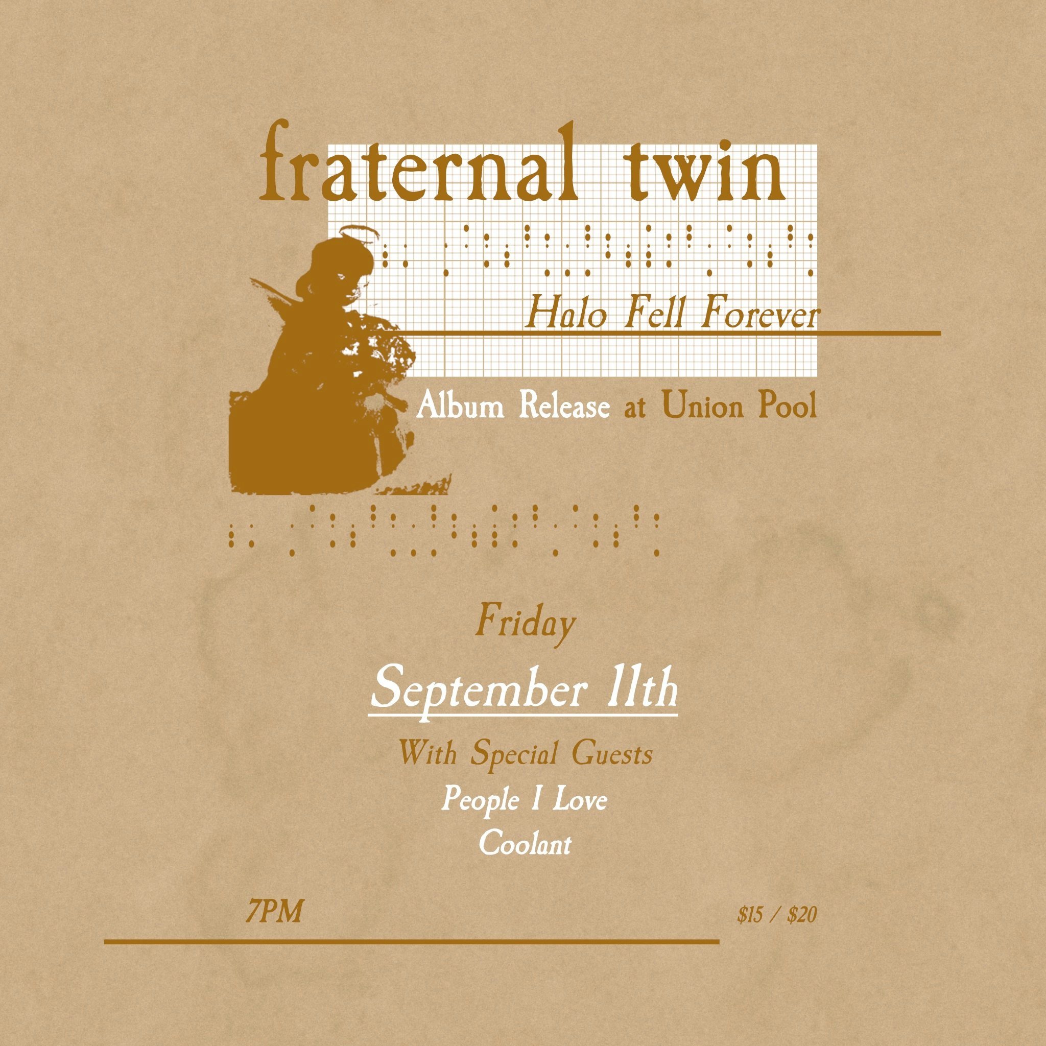 Fraternal Twin (record release) • People I Love • Coolant