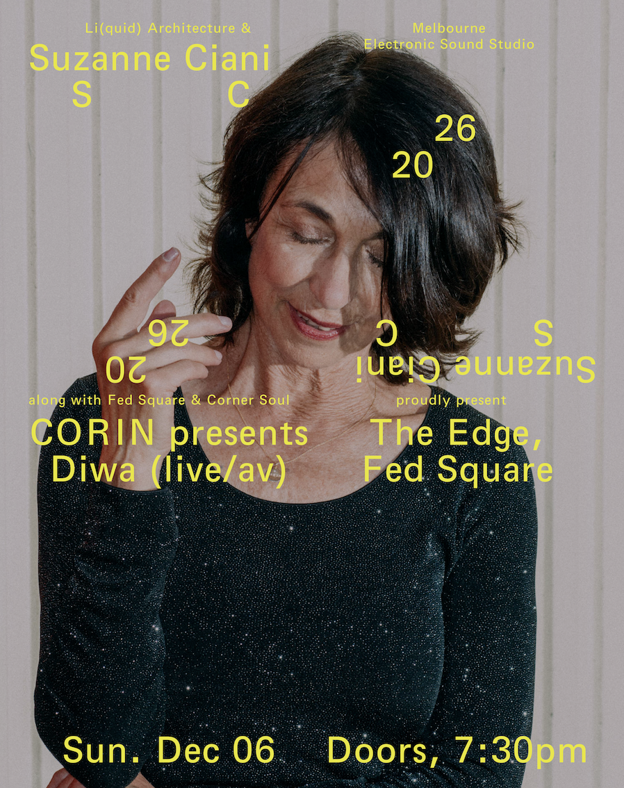 Suzanne Ciani (quadraphonic) + CORIN presents DIWA (live A/V)