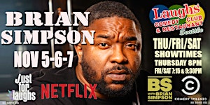Comedy Show:  Brian Simpson November 5th -7th at Laughs Comedy- Seattle