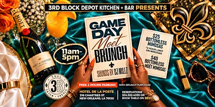 3rd Block Depot Sunday Moet Brunch with DJ Millz