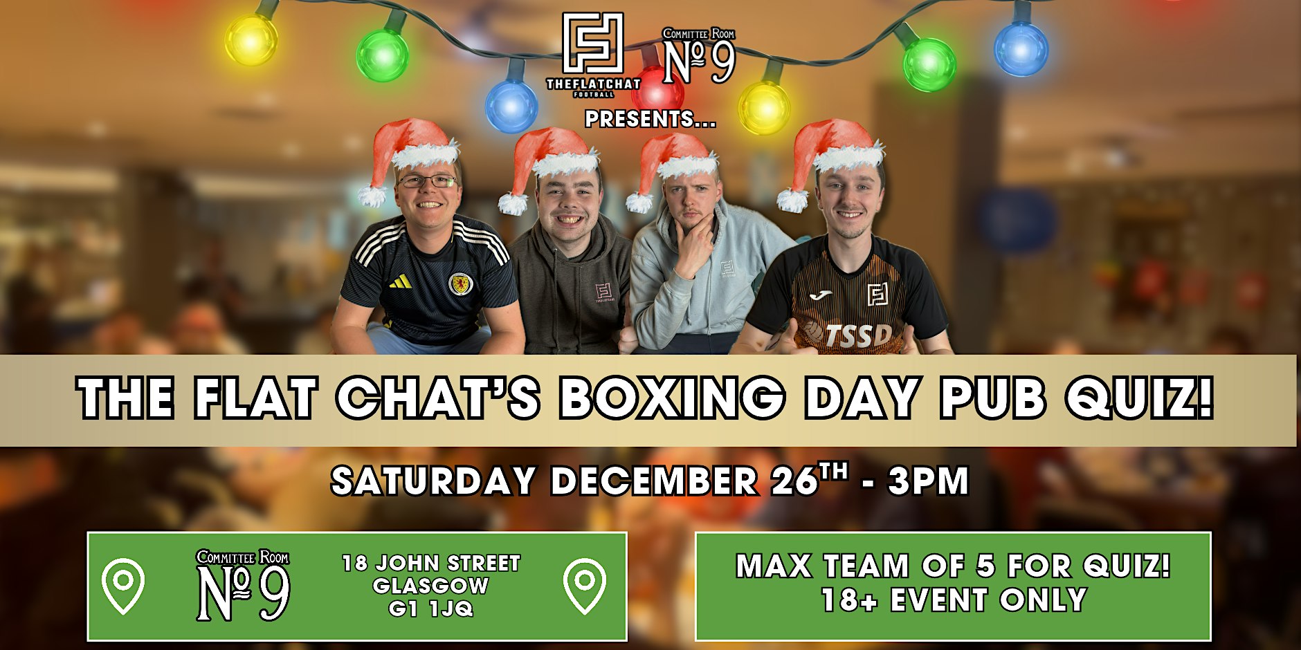 The Flat Chat's BOXING DAY Pub Quiz!