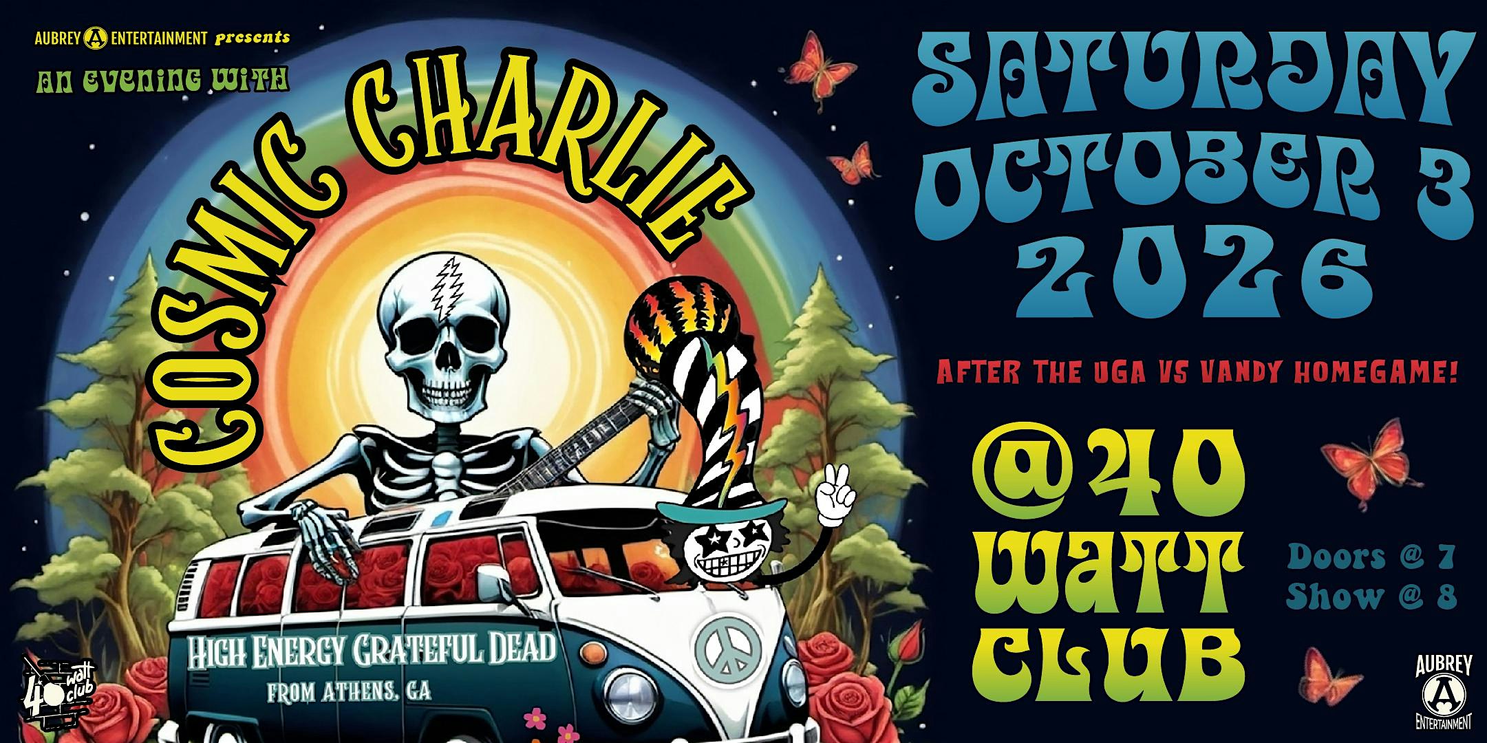 An evening of high-energy Grateful Dead music featuring COSMIC CHARLIE