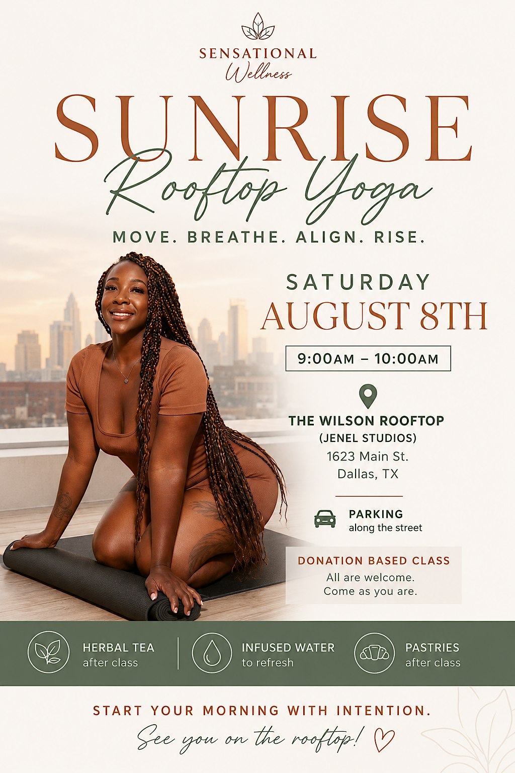Sunrise Rooftop Yoga with Sensational Wellness