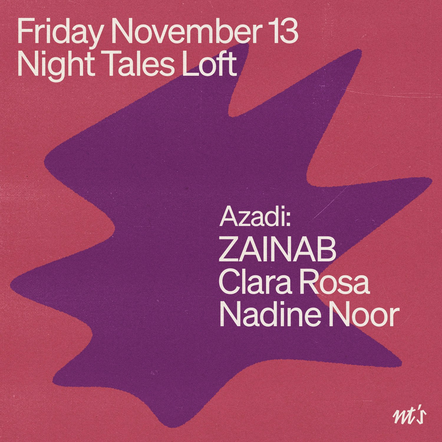 Azadi: ZAINAB, Clara Rosa & Nadine Noor