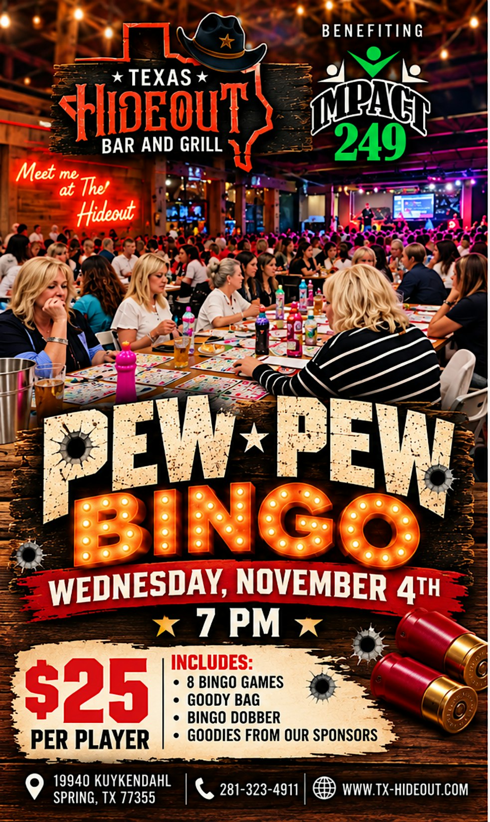 Texas Hideout presents Pew Pew Bingo!