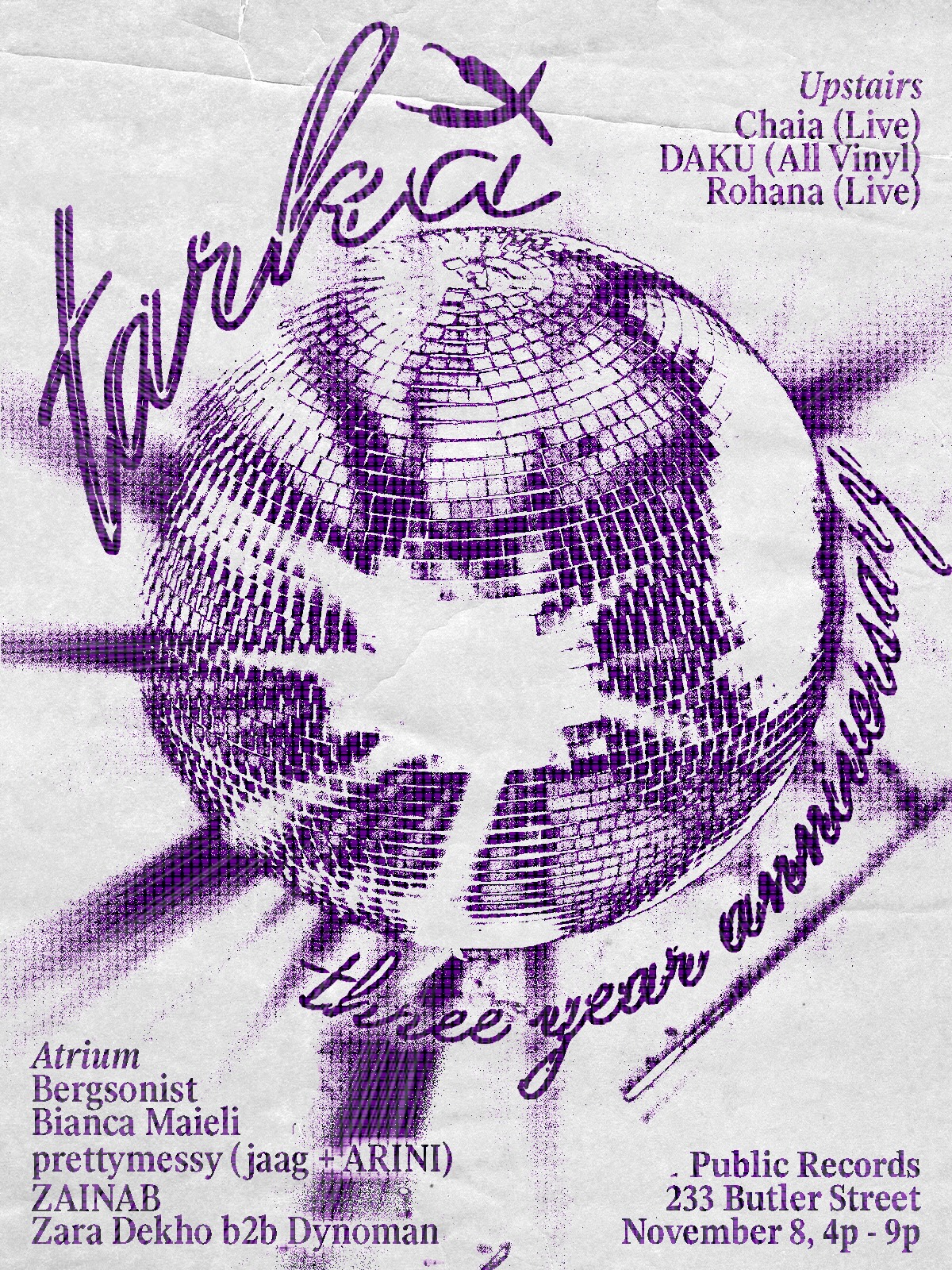 Tarka 3-Year Anniversary: ZAINAB, Bianca Maieli, Chaia, Zara Dekho b2b Dynoman, Rohana + more