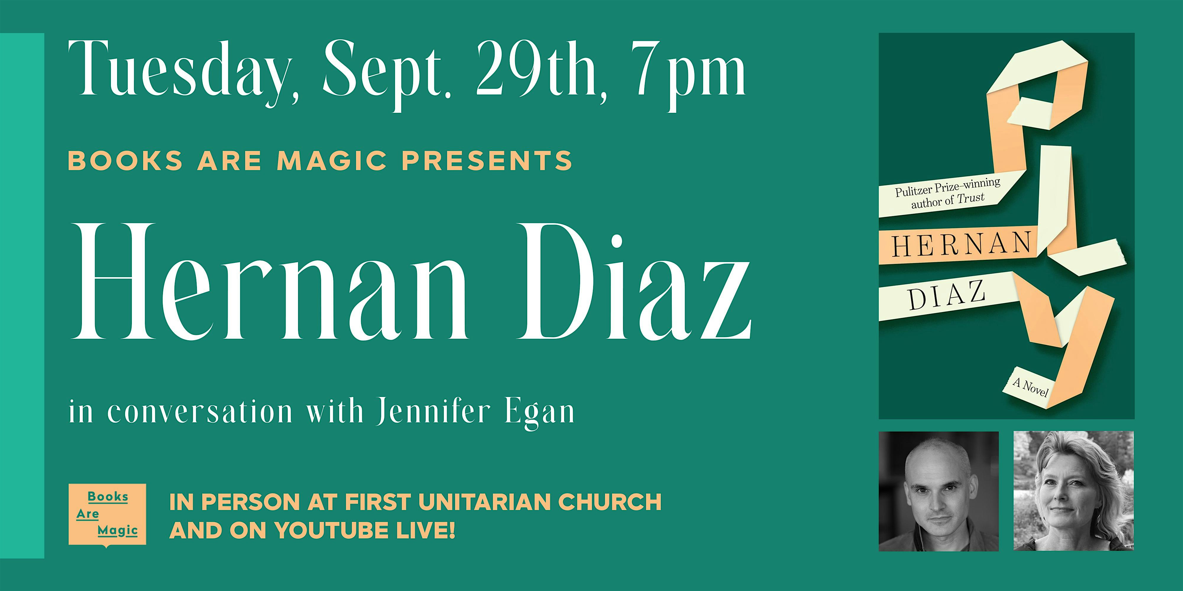 Offsite: Hernan Diaz: Ply w/ Jennifer Egan
