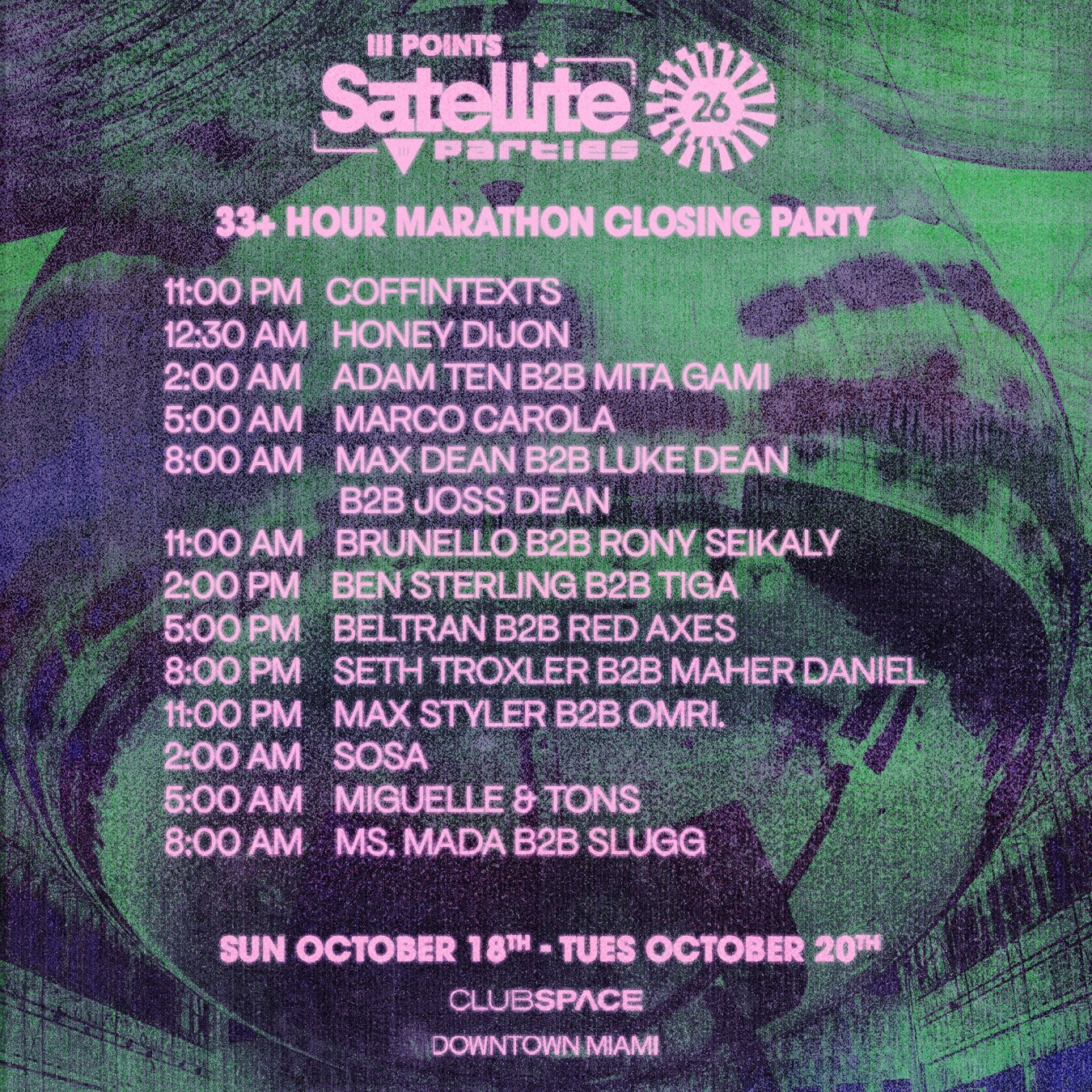 Satellite: 33+ Hour III Points Closing Party