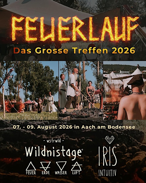 Feuerläufe auf dem DGT in Aach, Bodensee 2027 mit Iris & Ansgar