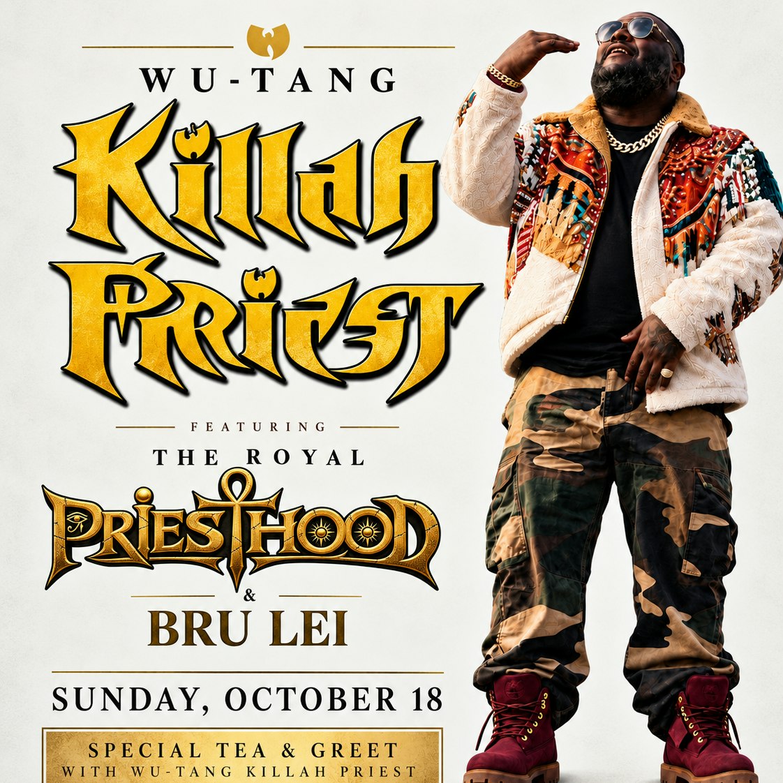 Wu-Tang Killah Priest Live featuring The Royal Priesthood & Bru Lei