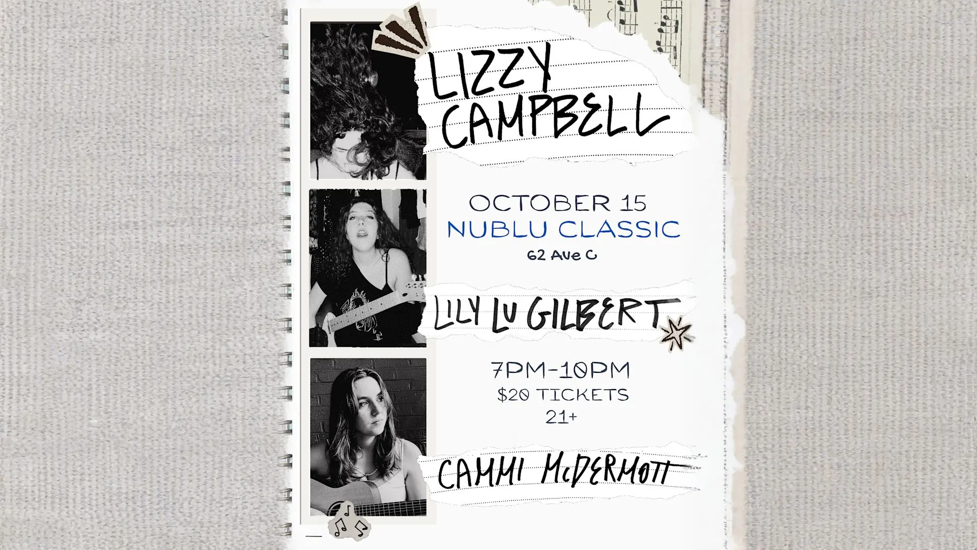 Lizzy Campbell, Lily Lu Gilbert, Cammi Mcdermott