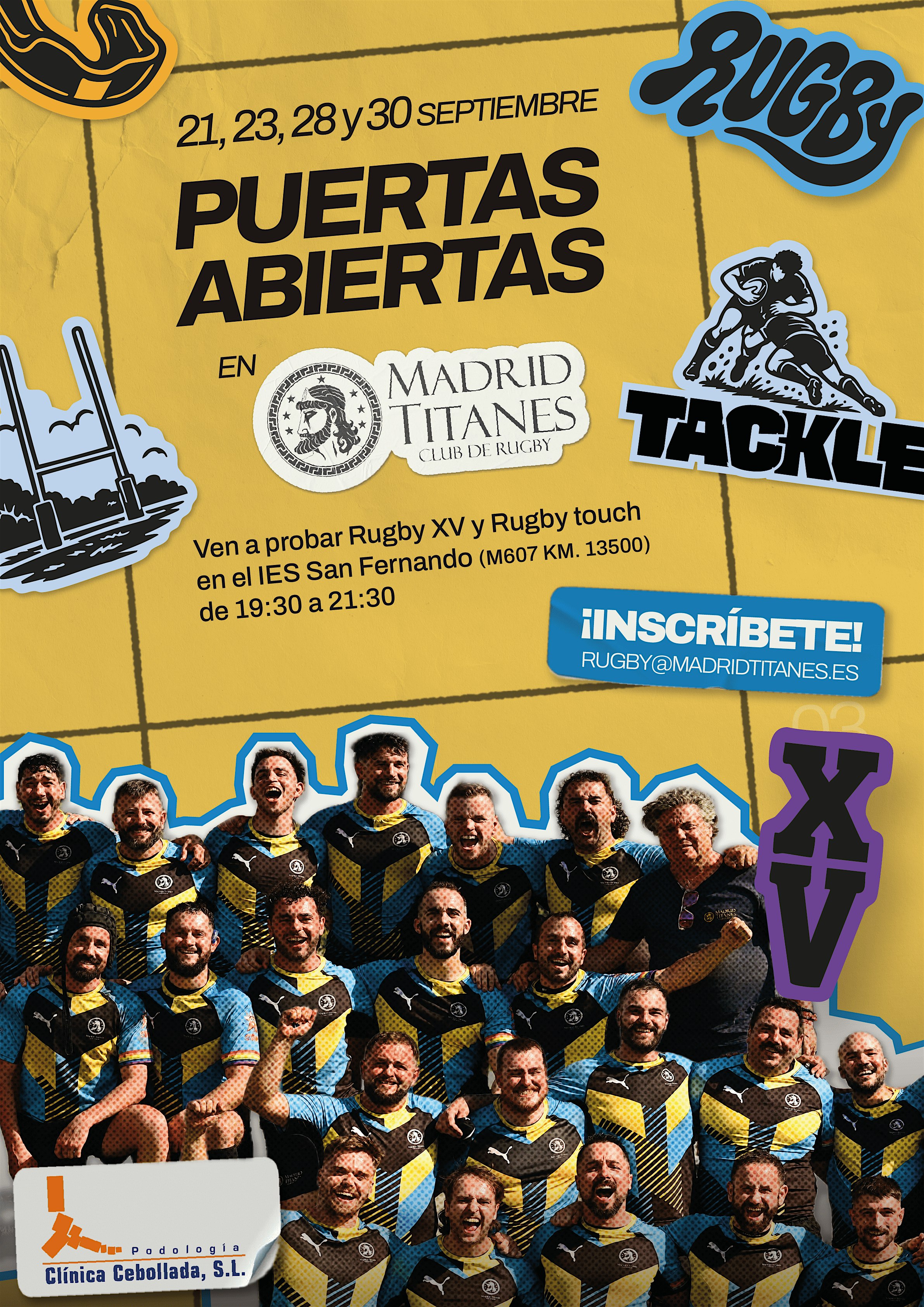 Puertas abiertas Madrid Titanes CR - Septiembre 2026