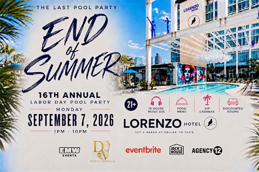 END of SUMMER LABOR DAY POOL PARTY 2026