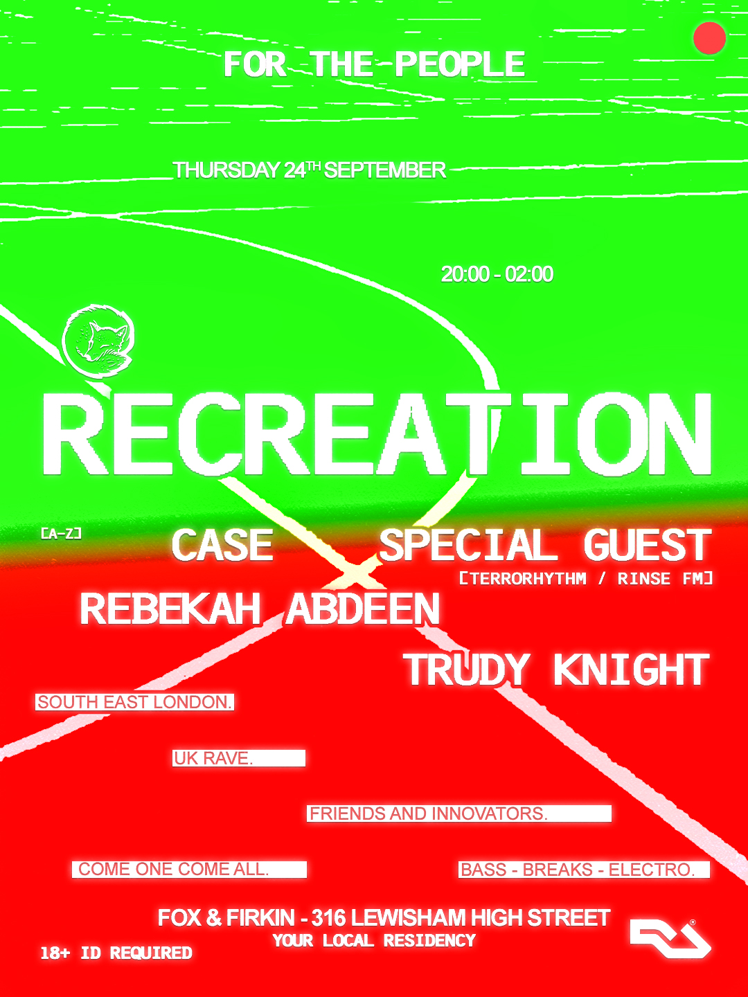 RECREATION w/ Special Guest, Rebekah Abdeen, CASE & Trudy Knight
