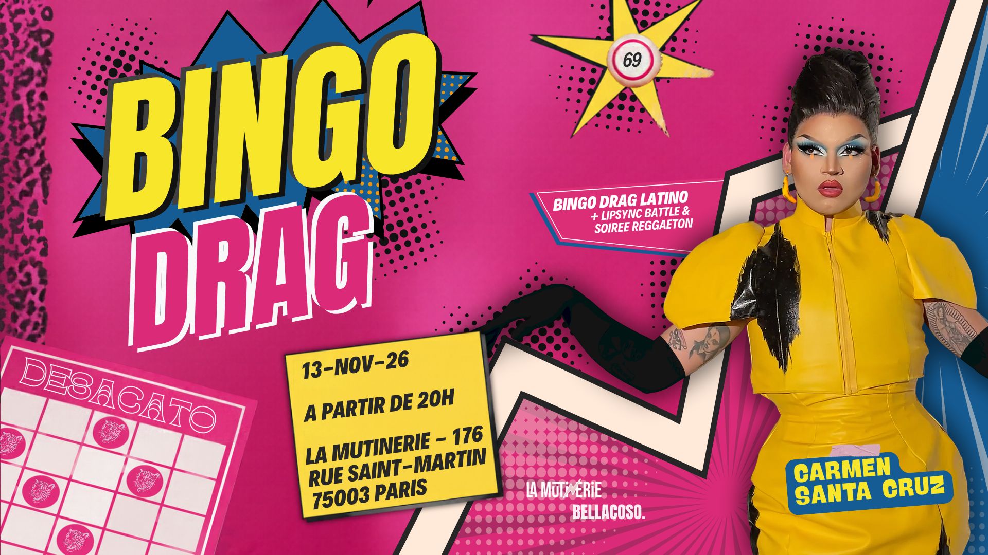 BINGO DRAG LATINO: DESACATO À La Mutinerie