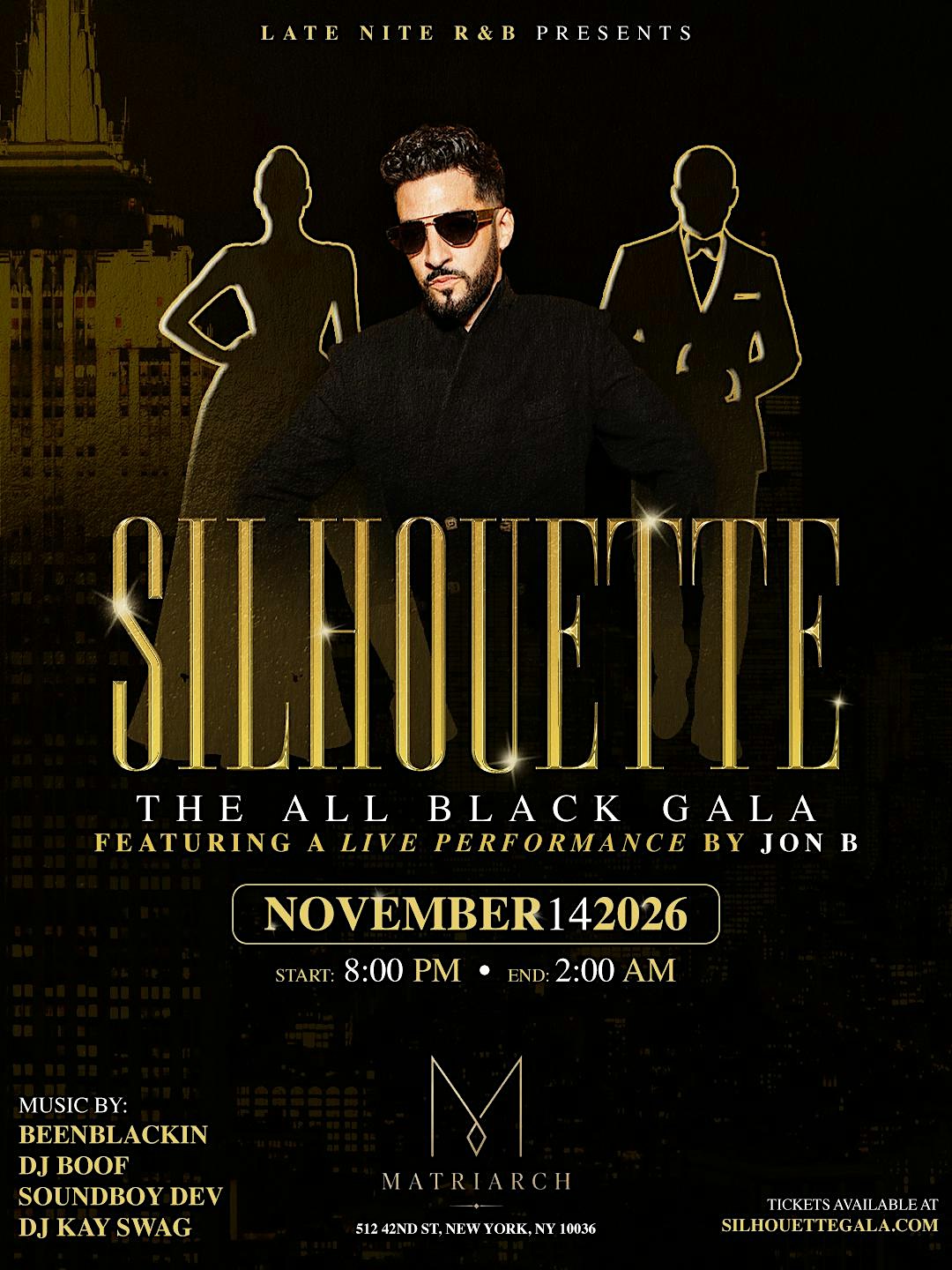 SILHOUETTE: The All Black Gala featuring Jon B Live