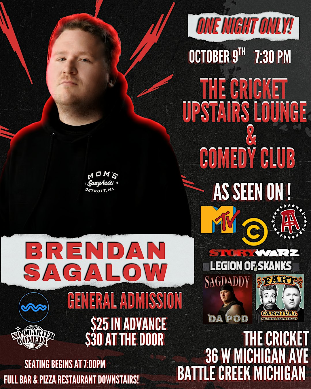 Brendan Sagalow Live at The Cricket!