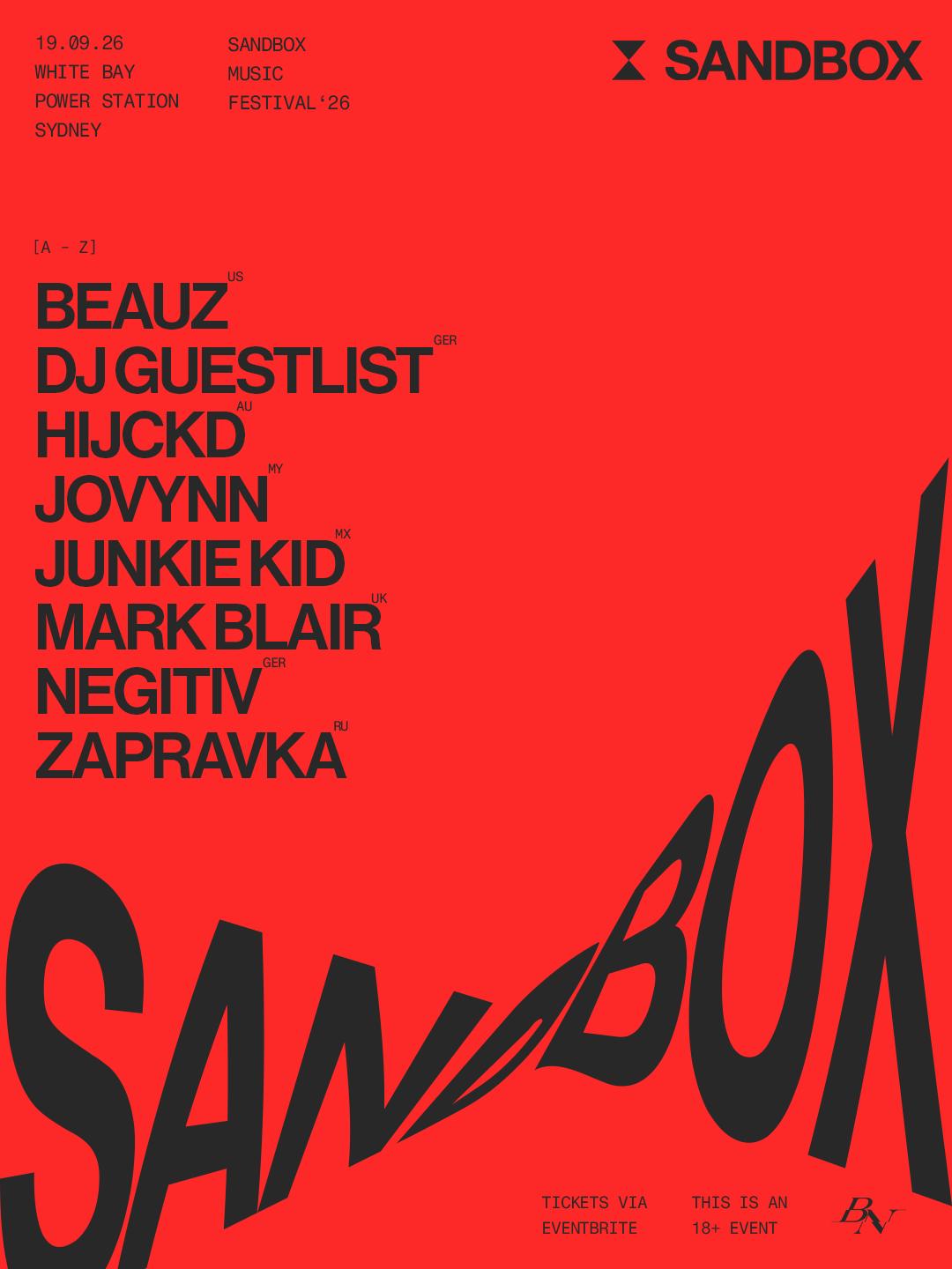 Sandbox Music Festival Sydney 2026