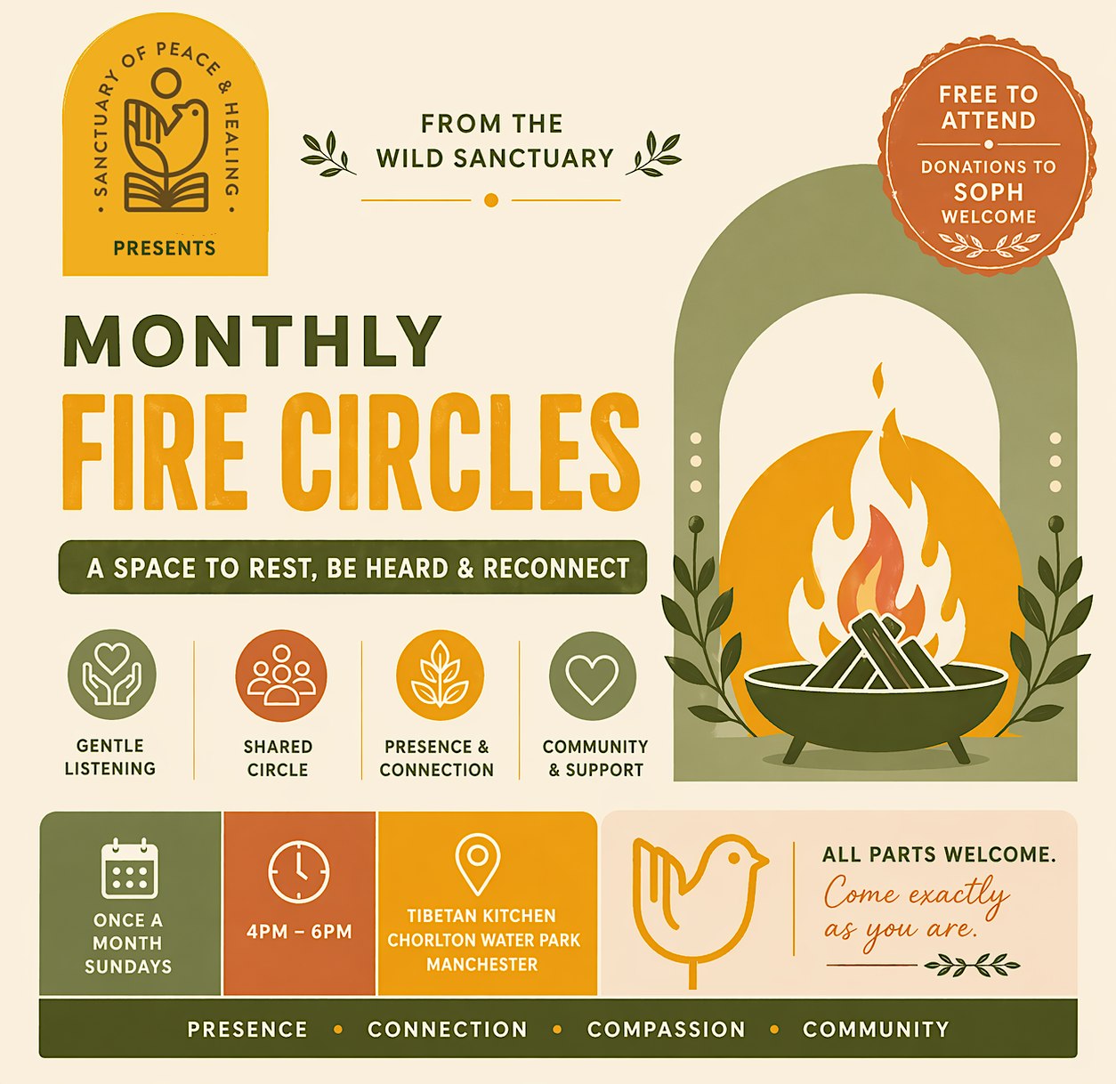 Monthly Listening Fire Circles – A Space to Rest, Be Heard & Reconnect