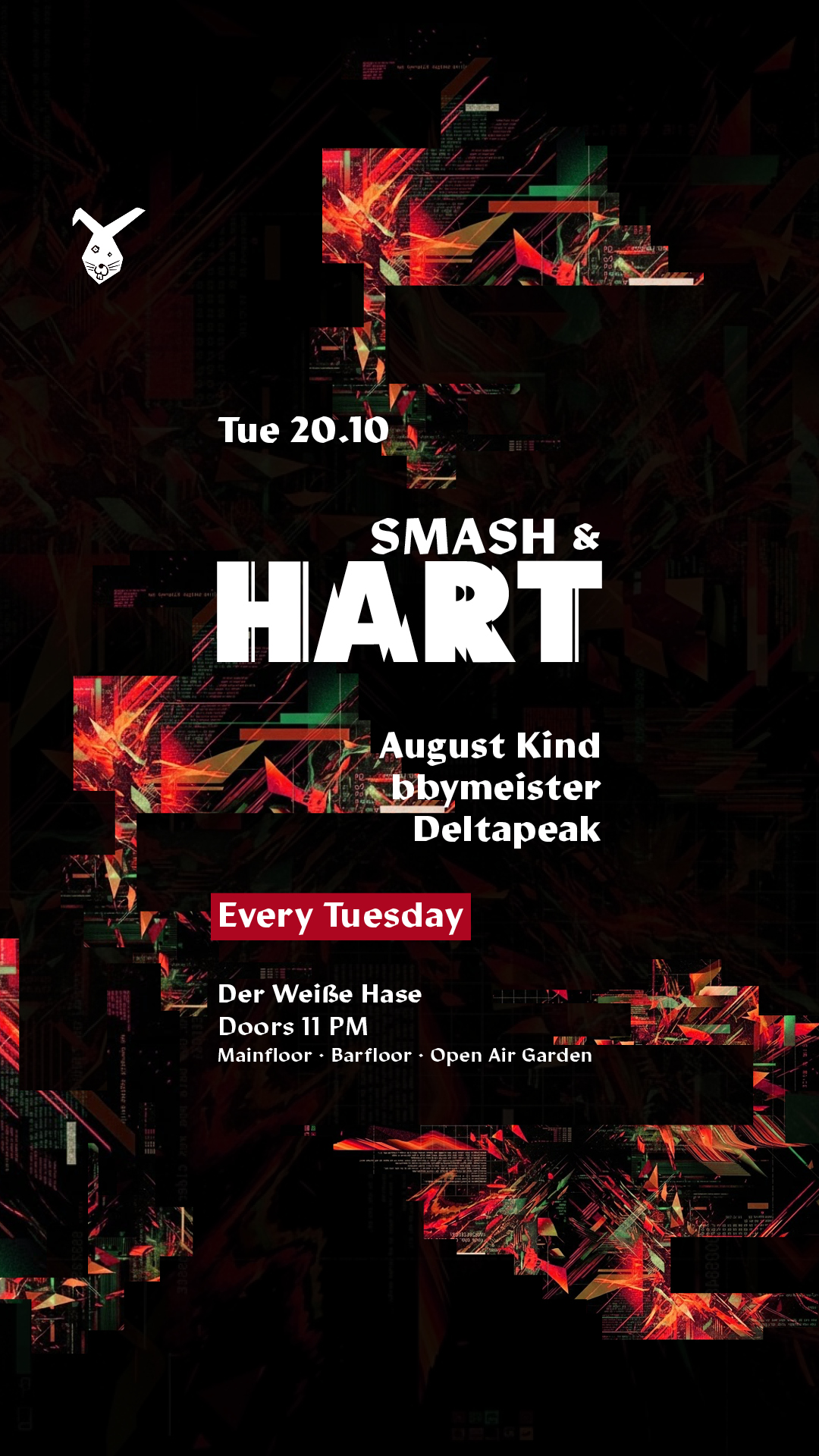 Smash & HART ◢◤ Tuesday Rave [free entry until midnight*]