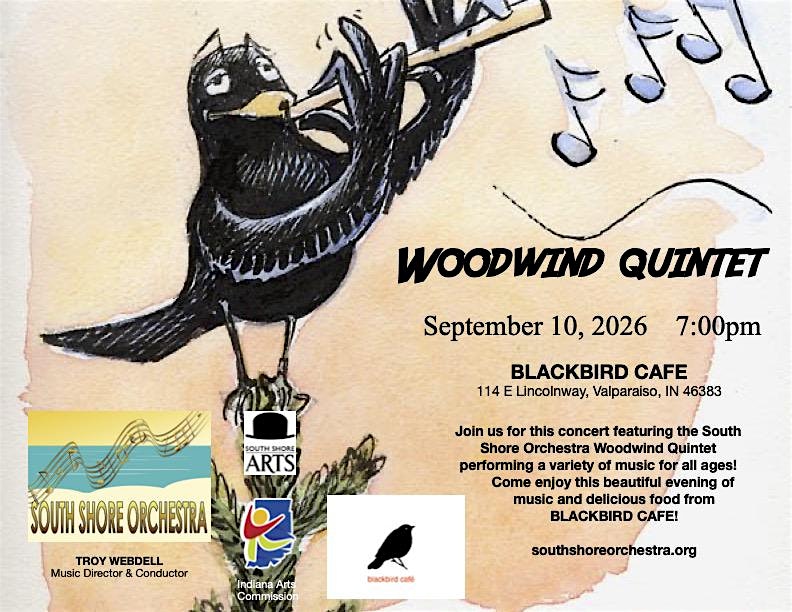 South Shore Orchestra Presents: Woodwind Quintet at Blackbird Cafe