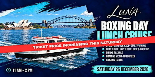 Luna Cruises | Boxing Day Lunch Cruise | Drinks Package