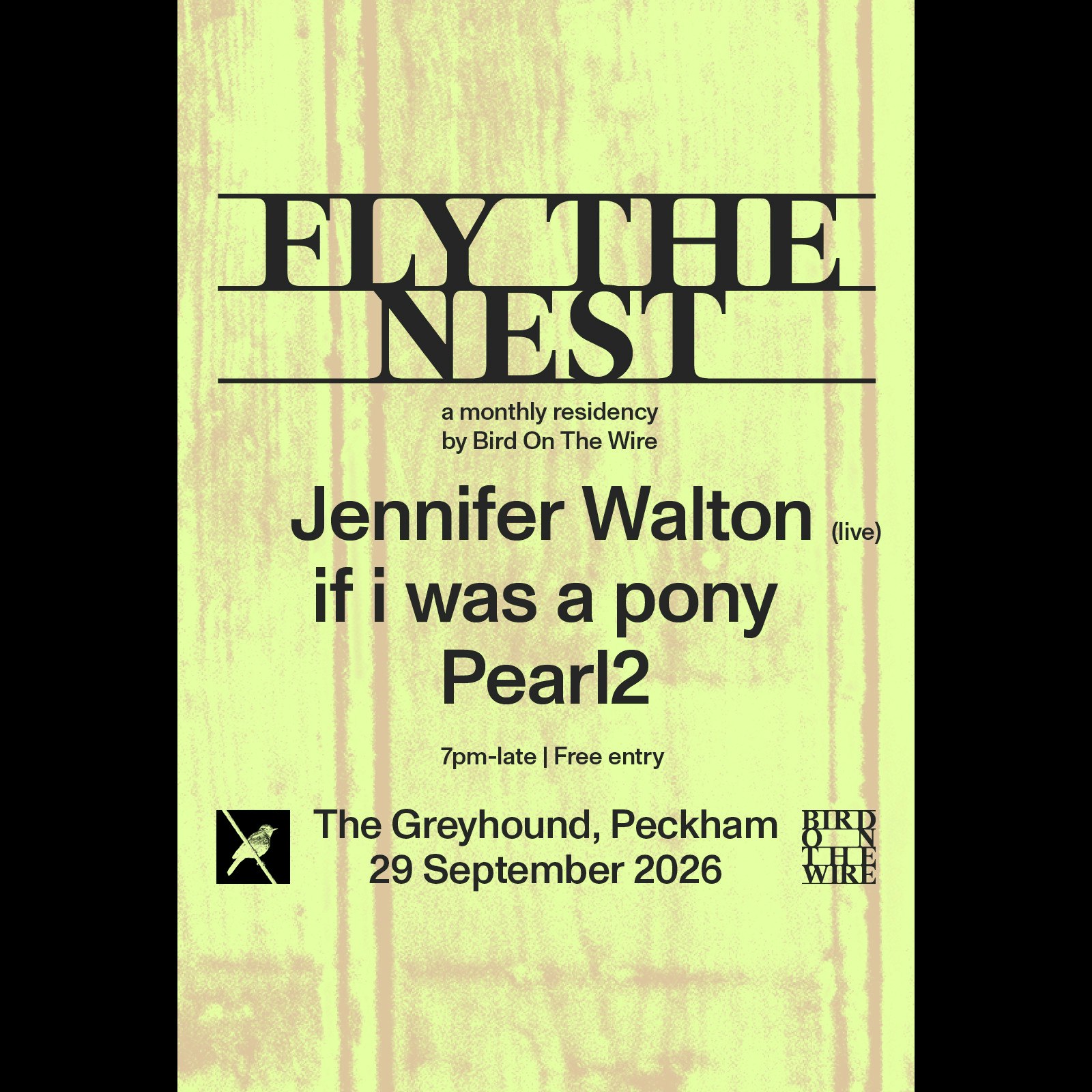 Fly The Nest: Jennifer Walton (live) + if I was a pony + Pearl2