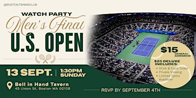 U.S. Open Men's Final Watch Party