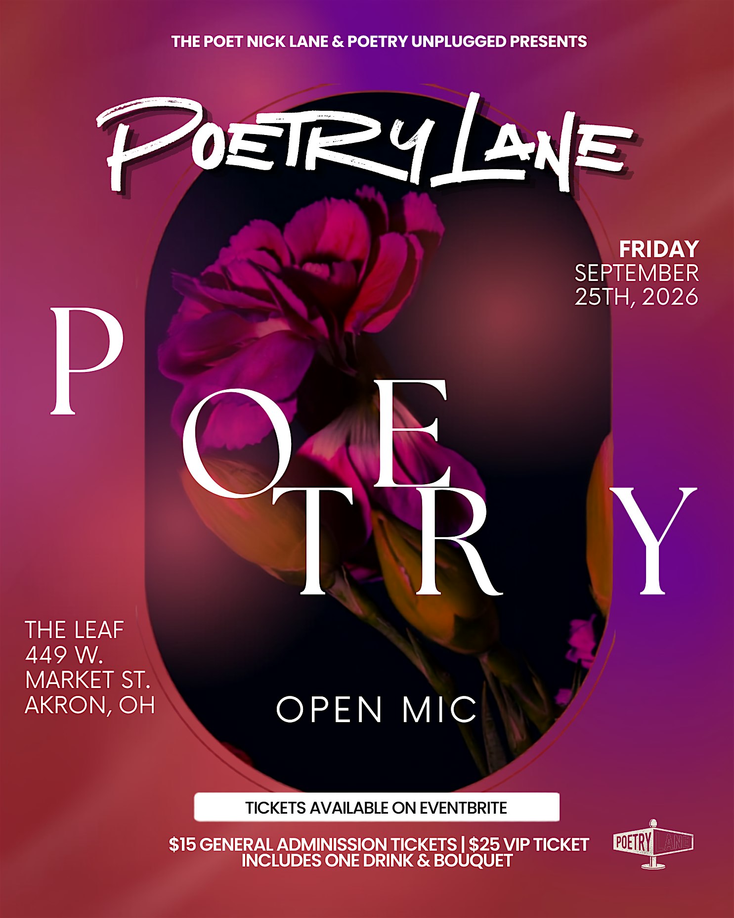 Poetry Lane Open Mic