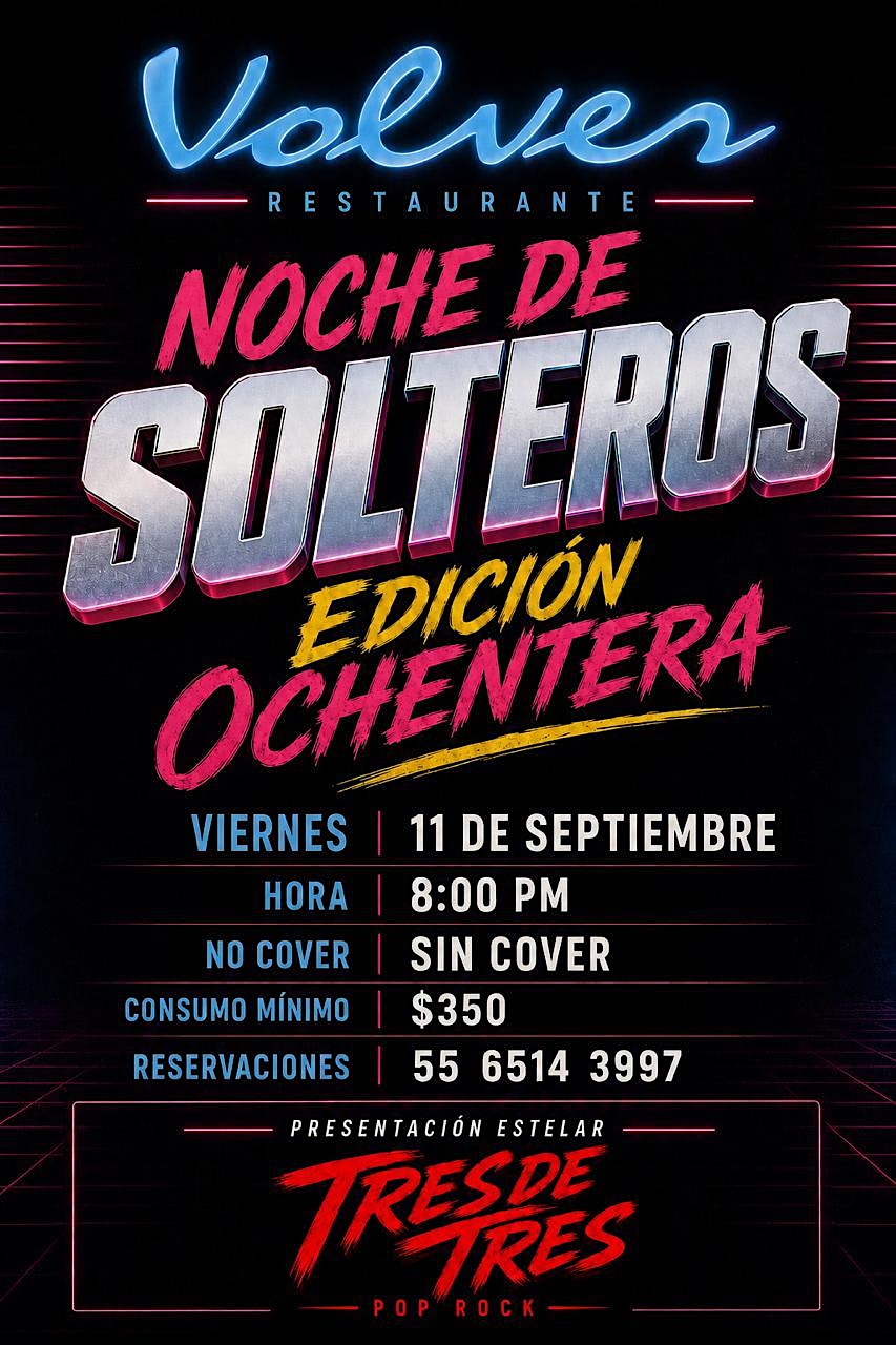 Fiesta de solteros 80s y 90s
