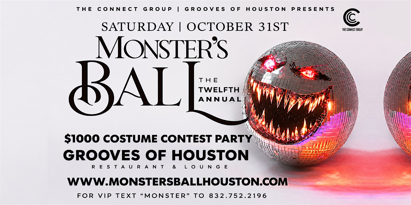 MONSTERS BALL | $1000 Halloween Costume Contest Party OCT31 @ GROOVES HOU