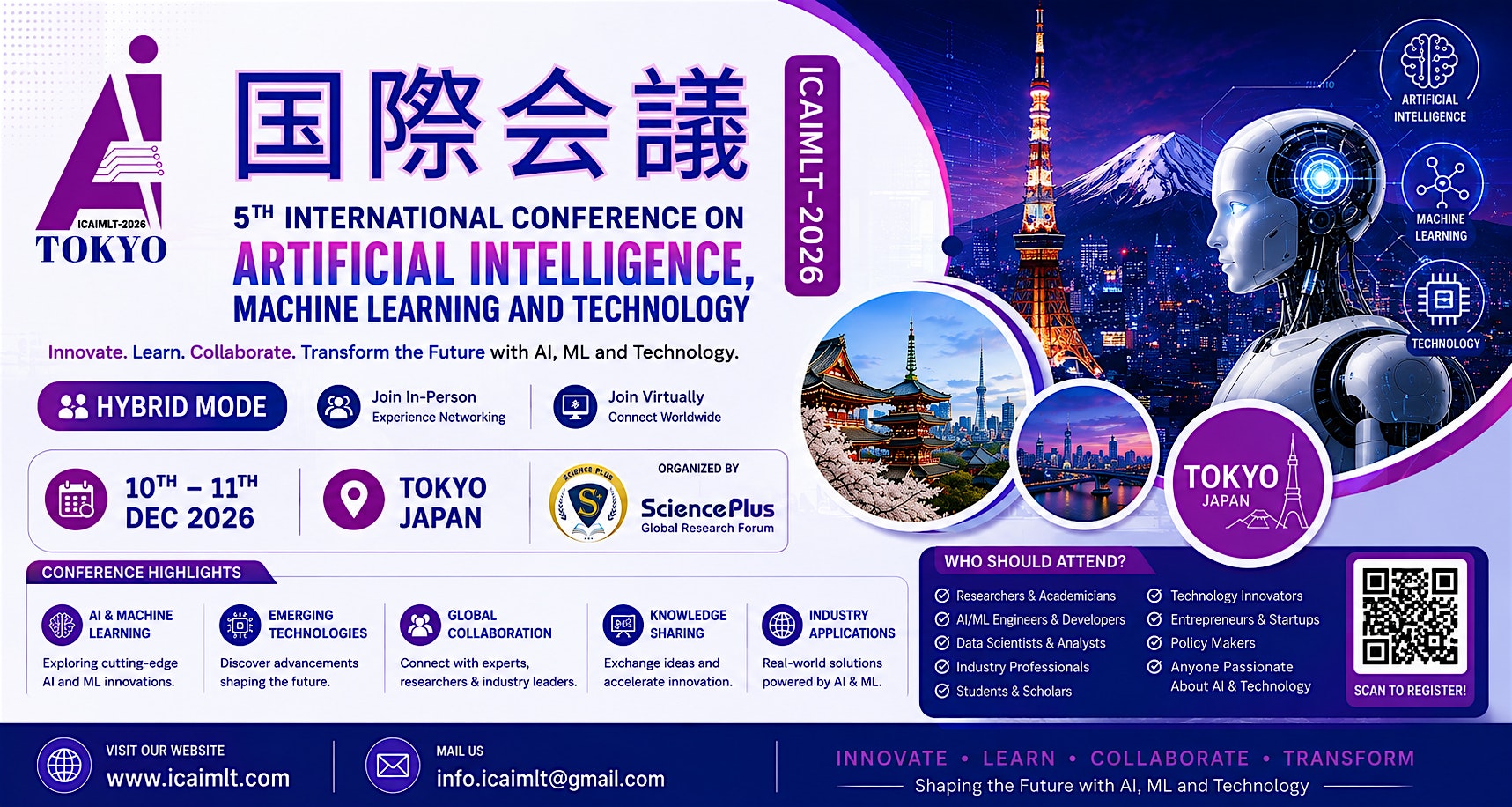 5th International Conference on Artificial Intelligence, Machine Learning
