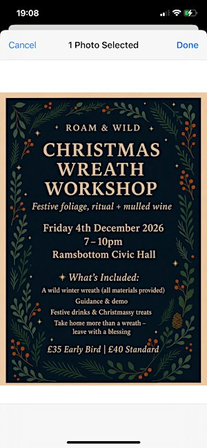 Roam & Wild: Christmas Wreath Workshop