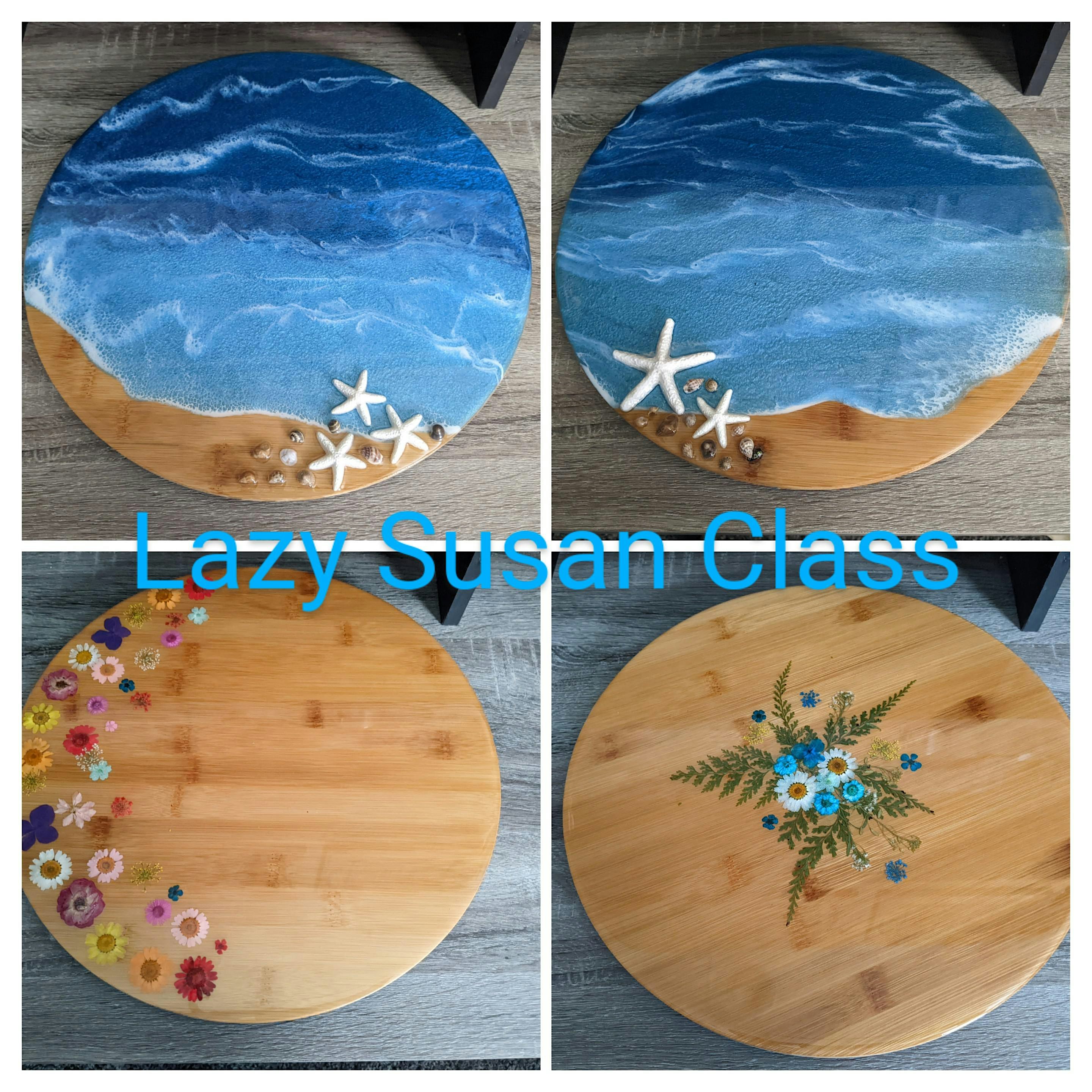 LAZY SUSAN RESIN CLASS-DUNEDIN FL-ROXIE K. BOUTIQUE-3 P.M CLASS