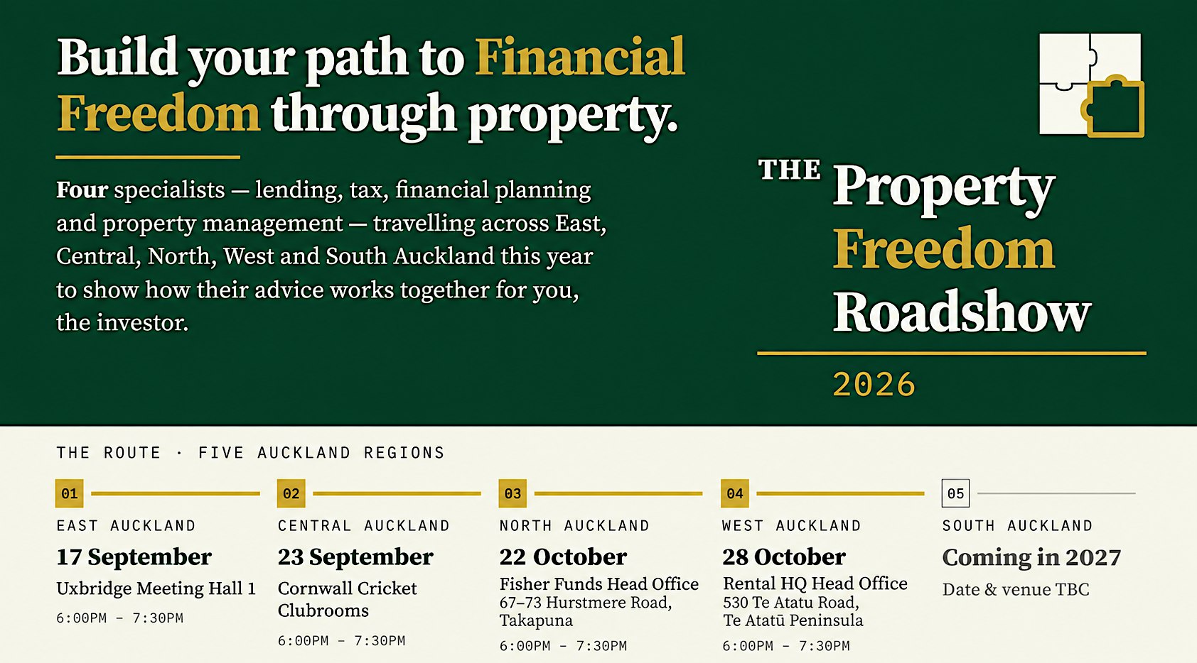 The Property Freedom Roadshow. 2026