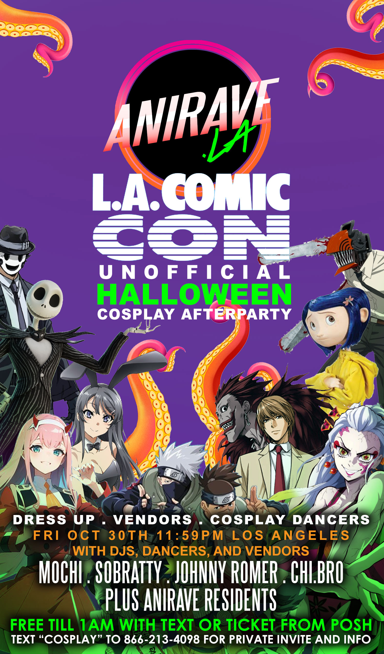 Anirave Halloween Unofficial La Comic Con Afterparty