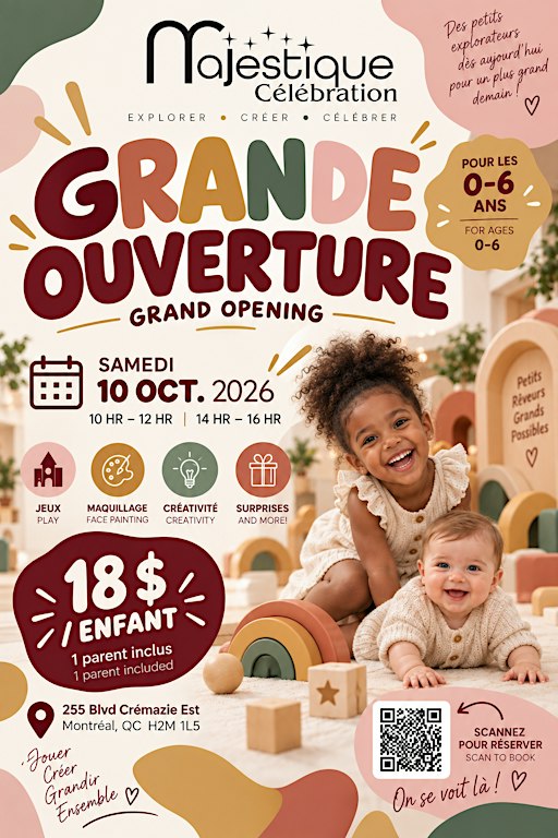 Grande Ouverture de Majestique | Une expérience créative et familiale
