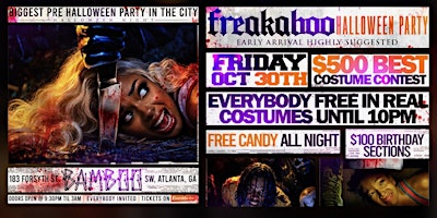 FREAKABOO COSTUME PARTY AT BAMBOO