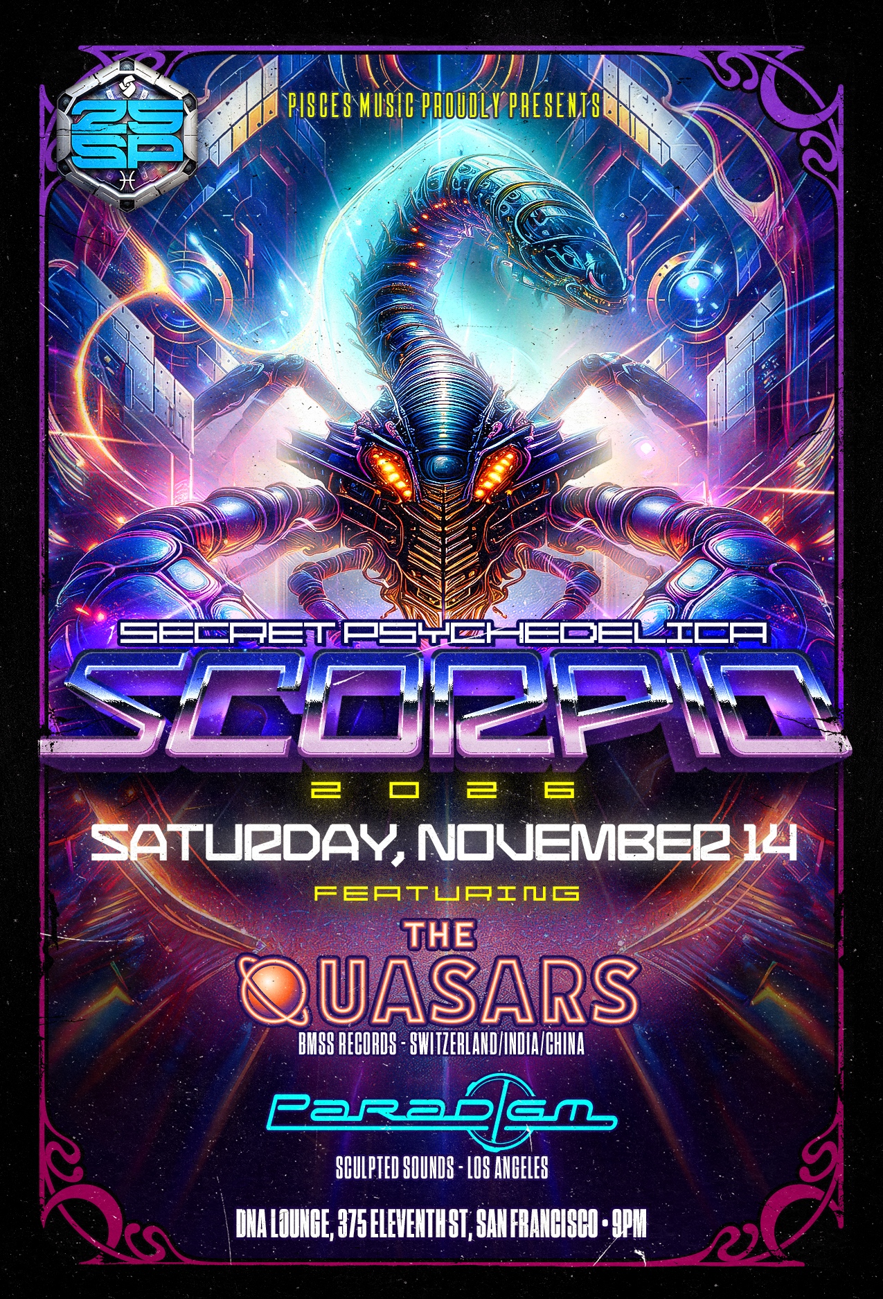 Secret Psychedelica: SCORPIO 2026 with the Quasars (BMSS Records - Switzerland)