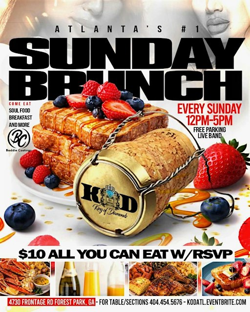 KOD's Sun Brunch, $10 unlimited buffet!*