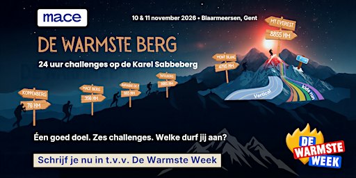 DE WARMSTE BERG 2026 | Welke challenge durf jij aan?