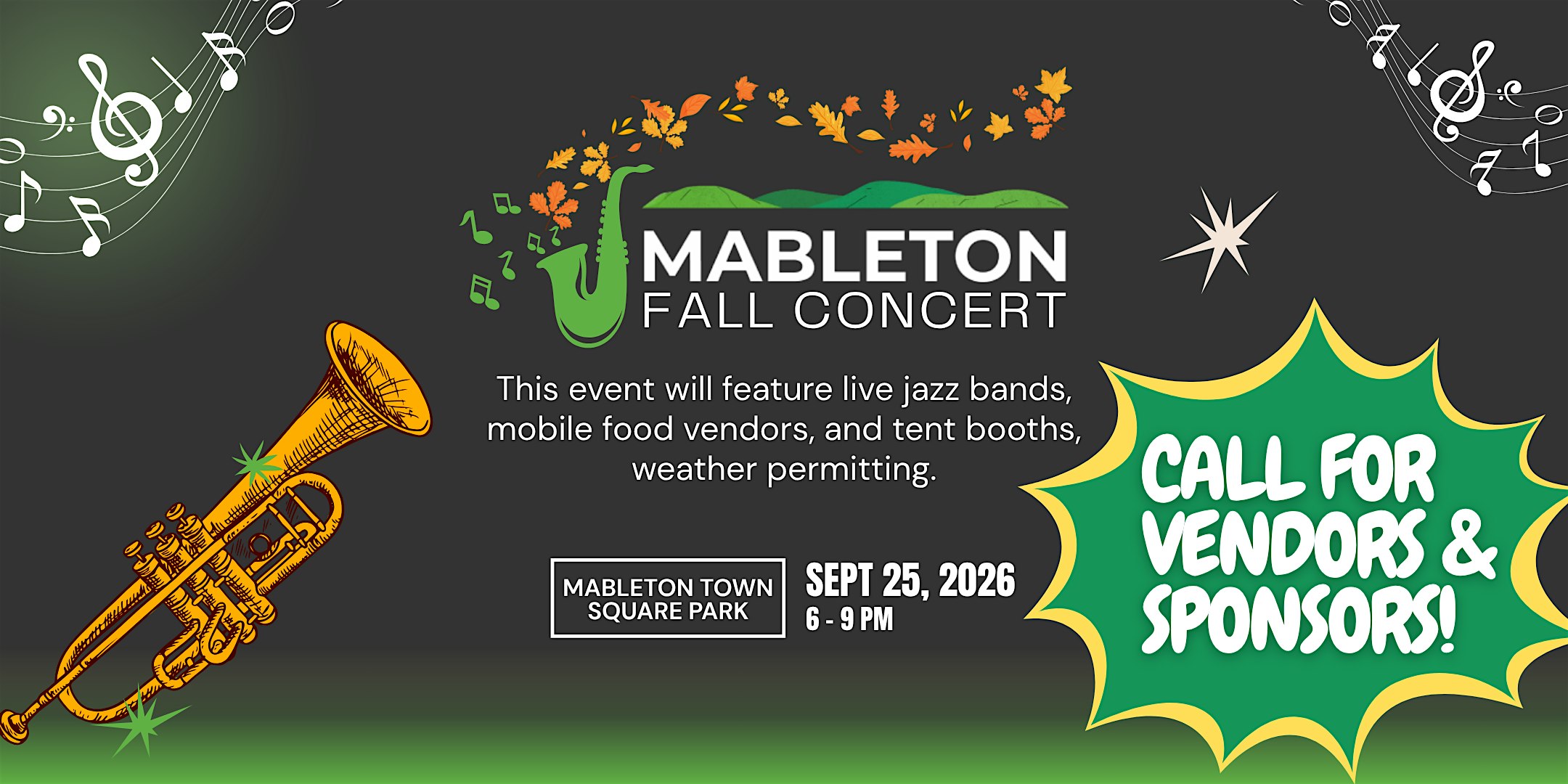 The City of Mableton Fall Jazz Concert Call for Food Vendors & Sponsors