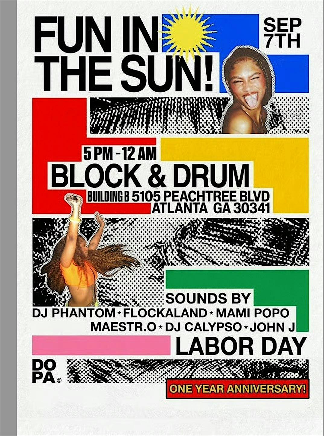 LABOR DAY @ BLOCK & DRUM