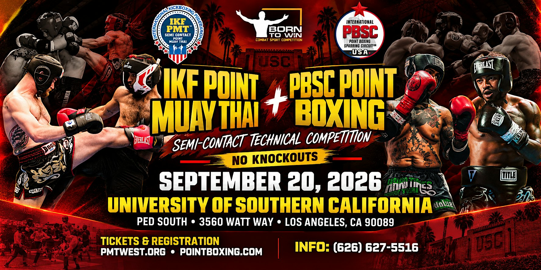 IKF POINT MUAY  & PBSC POINT BOXING SPARRING CIRCUIT - USC LOS ANGELES, CA