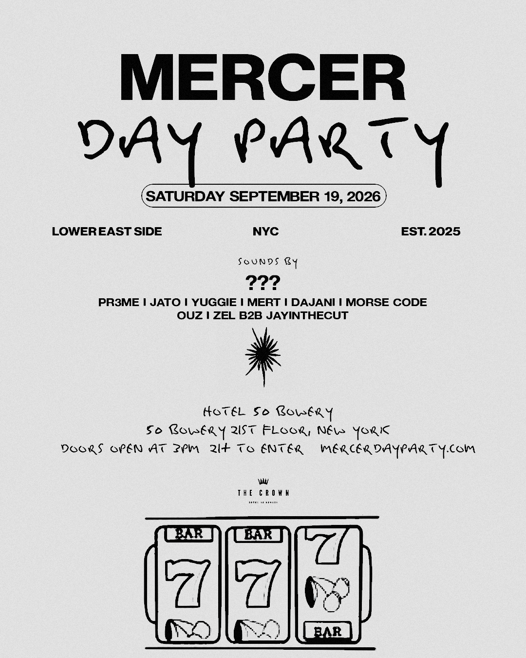 MERCER DAY PARTY - Sep 19
